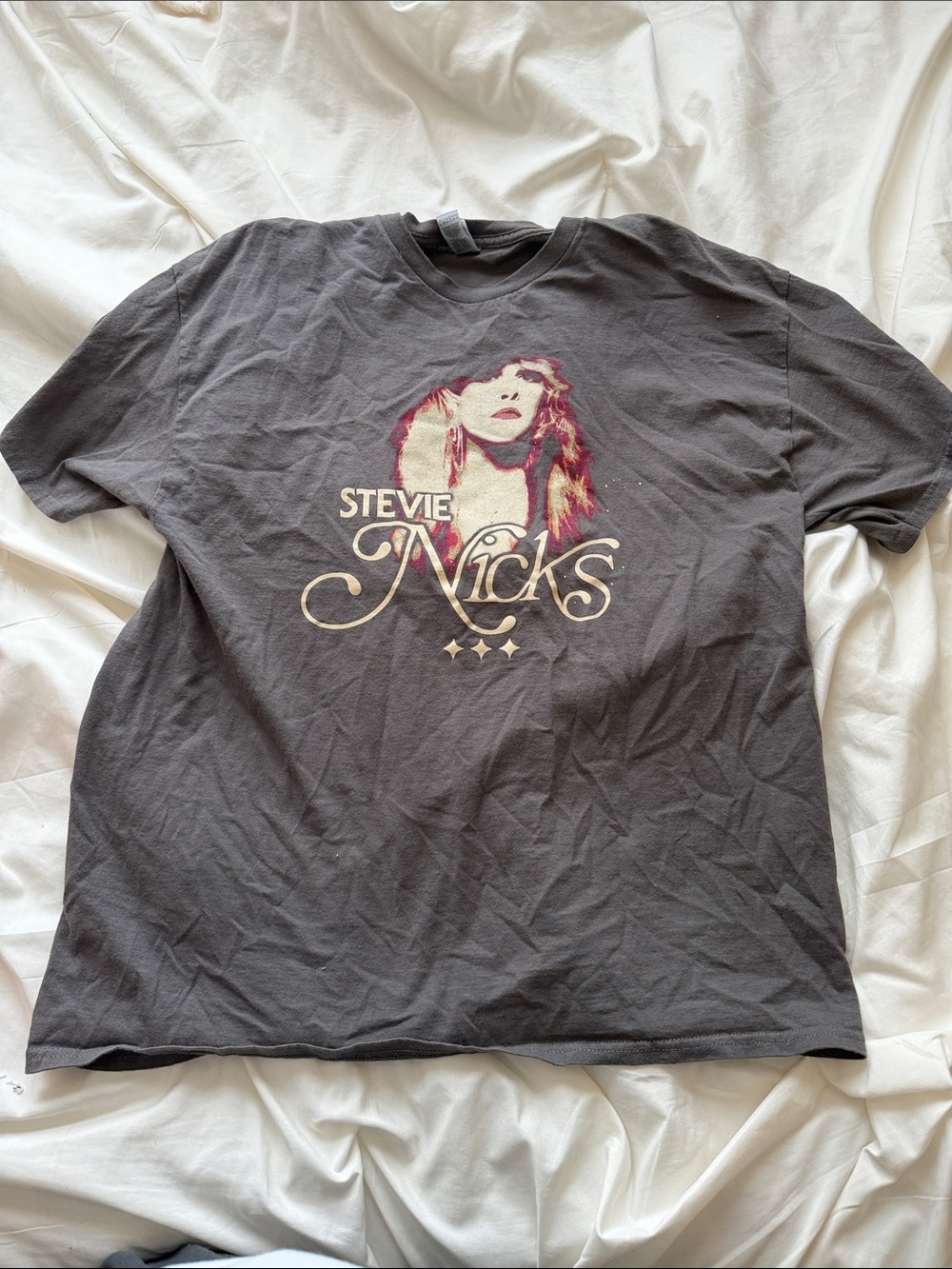 Stevie nicks Brown Ultra Cotton Crewneck concert Tee